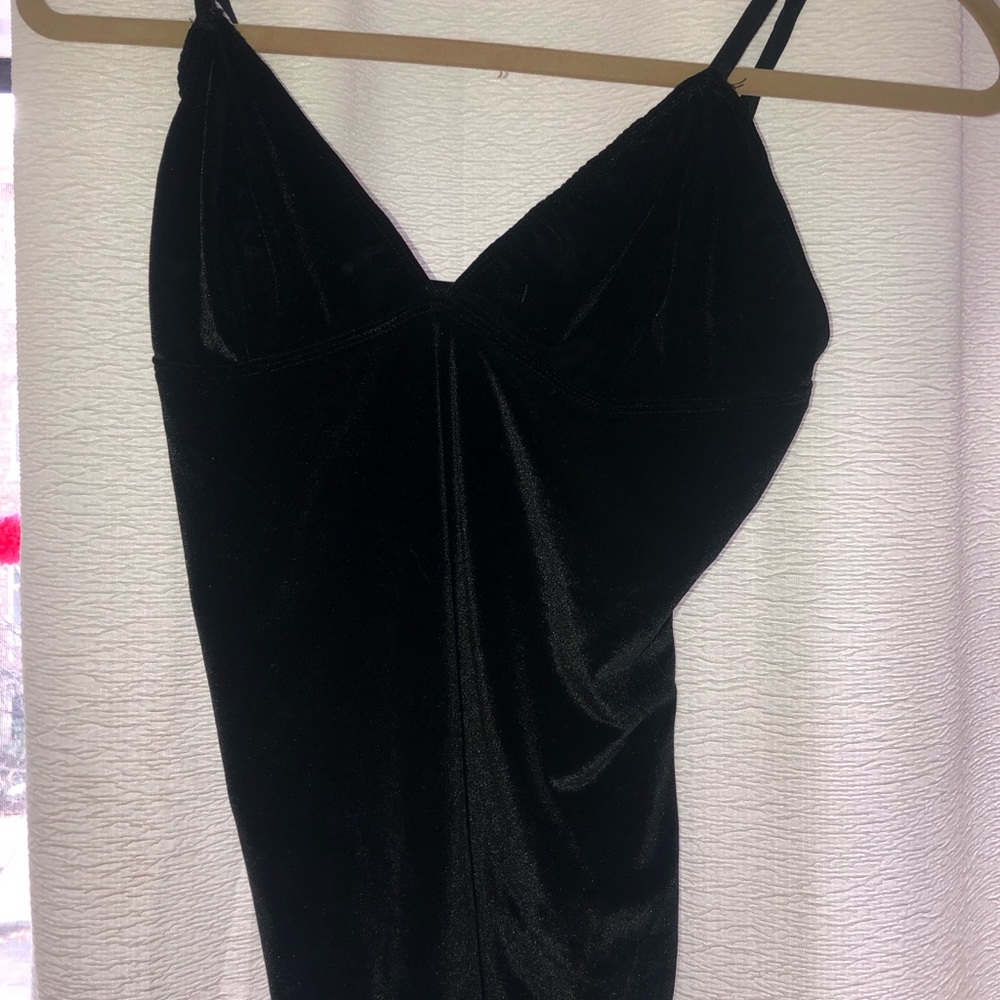 Urban Outfitters Black Velvet Bodysuit
